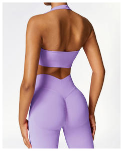 Ensemble de yoga et de fitness haut de gamme pour femmes, vêtements de sport extensibles à taille haute, leggings de yoga à taille élastique, fabrication OEM personnalisée, vente en gros - Product Image 4