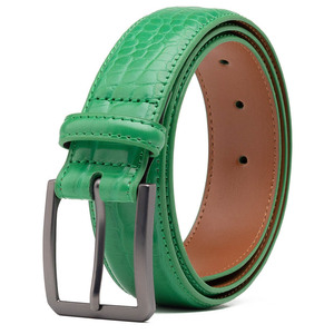 Cinturones de hebilla de cuero para hombres Cinturón de cuero genuino de negocios formal con cinturones de doble cara de 3,5 CM - Product Image 1