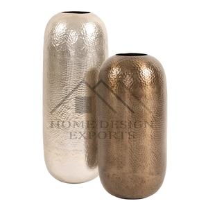 Floreros cilíndricos de acero inoxidable para decoraciones del hogar, novedad de 2025, floreros modernos con martillado - Product Image 3