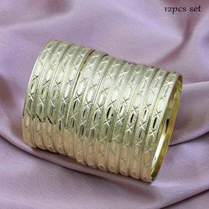 Wholesale Fashion 14K 18K 24K Gold Plated <b>Bangles</b>, Traditional <b>Bangles</b>, Brass Gold <b>Bangles</b> <b>Set</b>, Gold Filled Jewelry Oro Joyeria. - Product Image 3