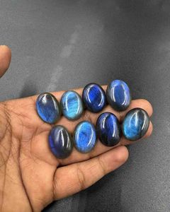 Haute qualité 190ct bleu Flashy Labradorite lisse ovale 18x25mm Cabochon pierres précieuses en vrac naturelles pour la fabrication de bijoux Lot en gros - Product Image 4