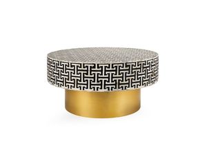 High Quality Handmade Luxury Bone Inlay <b>Round</b> Coffee <b>Table</b> With Floral Pattern For Living Room Decor At Wholesale Price - Product Image 2