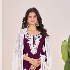 Colección Blue Hills Heer, Kurti Informal para Mujer, Todas las Temporadas, Rayón, Parte Inferior y Dupatta, Ropa India y Pakistaní, Precios al por Mayor - Product Image 1