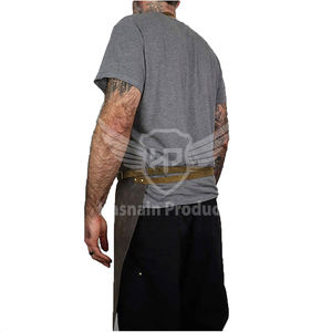 Delantal de babero de cuero genuino con servicio ODM más vendido, diseño personalizado para compradores comerciales de alimentos, calidad confiable, precio al por mayor - Product Image 3