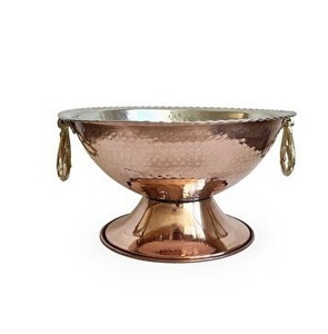 Tazón de Hielo de Cobre de Calidad Deluxe con Base y Asa, Tazón Redondo de Metal para Vino y Champán para Bares y Fiestas de Hotel - Product Image 1
