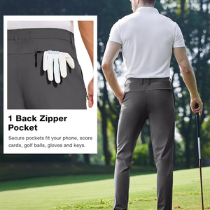 Pantalones de golf elásticos ajustados para hombre personalizados con logotipo OEM para eventos, equipo y ropa de marca de moda - Product Image 4