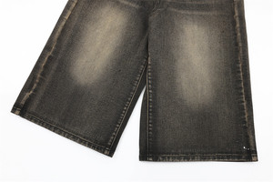 Shorts en tissu denim baggy surdimensionné lâche Vintage hommes jeans Shorts - Product Image 5