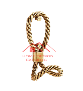 Crochets de suspension en tissu au design de luxe en métal doré fini pour la maison, l'hôtel et la salle de bain. - Product Image 2