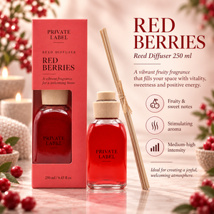 Diffuseur de parfum aux baies rouges en marque propre 250ml |   Parfum d'ambiance fruité et sucré |   Fabricant OEM Espagne - Product Image 2