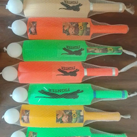 Bate de Cricket Ambidiestro de Plástico Moldeado, Resistente, Ligero y Duradero para Niños, para Pelotas de PVC