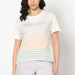 เสื้อยืดตัวสั้นน้ำหนักเบาเป็นมิตรต่อสิ่งแวดล้อมสำหรับผู้หญิงเสื้อยืดลำลองระบายอากาศได้ดีสำหรับฤดูร้อน - Product Image 1