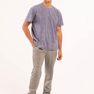 Camiseta de Hombre Oversize con Hombros Caídos, Lavado Ácido, Manga Corta, Logotipo Personalizado Bordado, 100% Algodón, Alta Calidad, Transpirable, Secado Rápido - Product Image 6