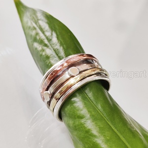 Infinity Spinner Band Bohème Bague En Argent Sterling 925 Anneau De Pouce Pour Femmes Bijoux Faits À La Main Noël Anxiété Hommes Spinner Anneau - Product Image 6