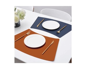 Manteles individuales de cuero diferentes 2 colores de cuero de alta calidad manteles y almohadillas para mesa de comedor precio al por mayor - Product Image 1