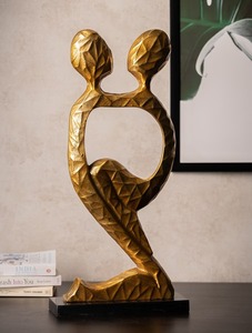 Escultura Contemporánea de Latón de Rostro y Mano Humana, Figura Artística para Escritorio, Estante, Sala de Estar, Templo, Decoración Exclusiva - Product Image 4