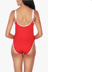 ชุดว่ายน้ำวันพีชแบบแห้งเร็วสำหรับผู้หญิงชุดว่ายน้ำแบบไขว้ด้านหลังควบคุมพุงโมโนกินีถ้วยแบบถอดได้พิมพ์ลาย (S-4XL) - Product Image 6