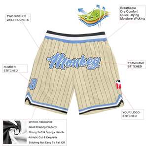 Short de basket-ball respirant pour hommes avec logo personnalisé Short en maille à sublimation pour les jeux en club vente en gros - Product Image 5