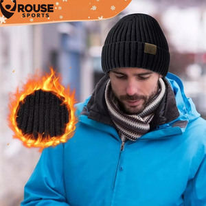 Gorro de Invierno de Lana Tejida Cálido y Personalizado al por Mayor con Logotipo, Gorro Unisex con Puño Elástico - Product Image 5