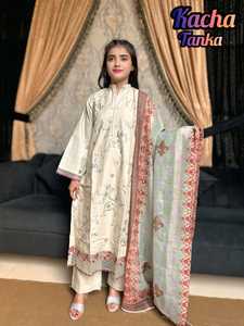 Costumes prêts à l'emploi pakistanais pour la pelouse vente en gros de costumes prêts à l'emploi shalwar kameez design pour femmes costumes de pelouse brodés de créateurs - Product Image 5