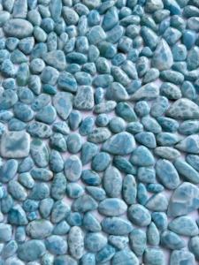 Lot de cabochons en larimar naturel, larimar bleu poli, pierre précieuse en vrac pour la fabrication de bijoux, vente en gros - Product Image 2