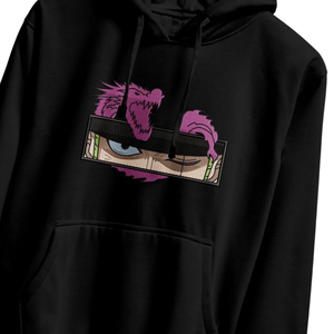 Anime Broderie Hoodie Unisexe Noir Pull Coton Polaire Surdimensionné Streetwear Chaud Hiver Casual Trendy Graphic Hoodies Ventes - Product Image 2