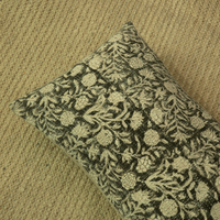 Housse de coussin décorative florale en coton 100% fait main de haute qualité, design personnalisable, imprimé