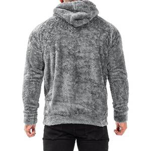 New Styles Solid Wool <b>Sherpa</b> Fleece Polyester Hooded Oversized <b>Men's</b> Unisex Plus Size <b>Hoodies</b> Sweatshirts - Product Image 6