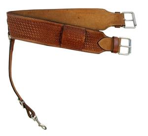 Vente chaude Western Circonférence/Cinch Attachment Panier en cuir marron usiné Cinch pour selle Western Fabricant de gros - Product Image 1