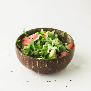 Ensemble de bol cuillère à salade Smoothie coquille de noix de coco biologique naturelle faite à la main couvercle en gros Vietnam autres bougeoirs décoration de la maison - Product Image 1