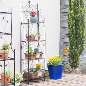 Support à fleurs en métal avec 4 étagères, pliable, résistant aux intempéries, pour plantes - Product Image 3