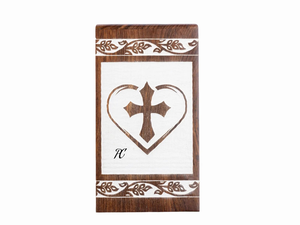 Handcrafted Rosewood Cremation Urn Cross engraving Design Memorial Urn <b>Box</b> Memorial <b>Keepsake</b> Decorative Cremation Urn for Ashes - Product Image 2