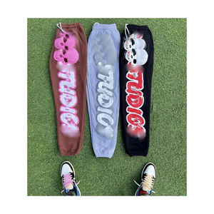 Nueva llegada de fabricantes de ropa, conjunto de Jogger de invierno de lana de algodón de alta calidad, chándal acampanado cómodo para hombre de talla grande - Product Image 3