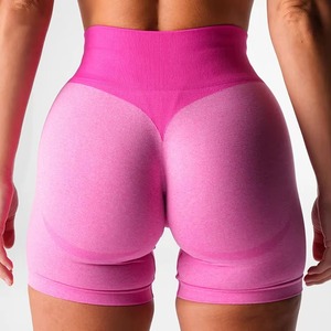 New Arrivals High Waist Breathable <b>Seamless</b> Women Summer <b>Shorts</b> Custom Logo Workout <b>Gym</b> Yoga <b>Shorts</b> - Product Image 1