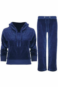 Conjunto Deportivo de Terciopelo de 2 Piezas para Mujer, Otoño Invierno, Chaqueta con Capucha y Cremallera de Manga Larga, Pantalones Deportivos, Traje para Correr - Product Image 2