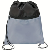 Sac à cordon unisexe en polyester lavable avec impression personnalisée, motif lettres, poignée en corde, sac à dos de camping extérieur, logo personnalisé
