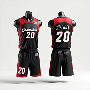 Uniformes de baloncesto transpirables de secado rápido, conjunto de Jersey y pantalones cortos sublimados completamente personalizados para hombres, ropa deportiva de alta calidad RTS - Product Image 1