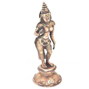 Statue en laiton antique décorative Déesse Parvati Idol Sculptures Figurine pour la décoration de la maison Articles cadeaux SBB-265 - Product Image 2