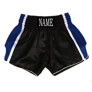 Short de boxe personnalisé pour hommes Tissu satiné respirant Training Fight Trunks Professional Kickboxing Muay Thai OEM Vente en gros - Product Image 3