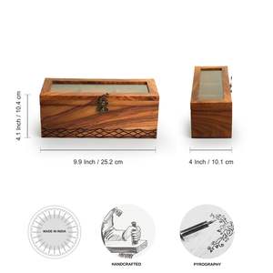 Caja de Almacenamiento de Masala de Madera de Sheesham de Lujo Ecológica de Alta Calidad con Tapa y Grosor Ajustable para Cocinas Indias Tradicionales - Product Image 6