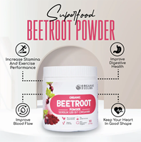 Poudre de Betterave Bio Superfood Riche en Antioxydants Vitamines Fibre Soluble Calcium Fer Zinc pour Plats de Légumes