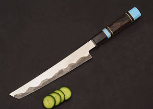 มีดเชฟเหล็กดามัสกัสพร้อมที่จับไม้เครื่องมือทำอาหารในครัวปรับแต่งได้ - Product Image 4