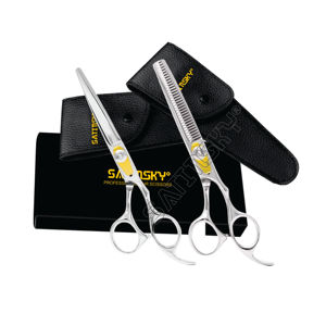 Tijeras de Peluquería Canina, Juego de Tijeras Curvas, Tijeras de Recorte Redondeadas para Perros Profesionales, Doodles, Cara, Patas, Cuidado Dental y Quirúrgico - Product Image 4