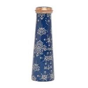 Bouteille d'eau en cuivre écologique de 1000 ml à boire directement, avec motif floral émaillé, isotherme 6 heures, pour extérieur, gym, voyage, eau bouillante - Product Image 6