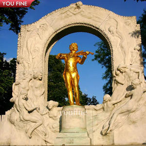 Giardino esterno fusione in ottone bronzo oro scultura <span class=keywords><strong>Mozart</strong></span> - Product Image 6