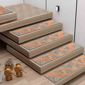 Tapis imprimé Orange Step : moderne, bohème, kilim, personnalisé, design 3D, tapis Step - Product Image 5