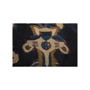 Pechino Grey & <b>Black</b> Hand Knotted Wool <b>Rug</b> Floral & Abstract Pattern for Home Hallway Rectangle Shape for Living Room-Paem-1505 - Product Image 3