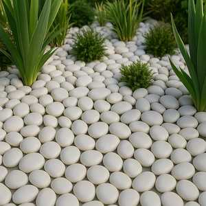 80 galets et galets en plastique blanc de 2 à 5cm pour vases aquariums décorations projets de bricolage intérieurs/extérieurs - Product Image 3