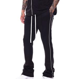 Pantalones de chándal apilados de color sólido para hombre de producción de calidad superior en mayorista, cantidad a granel, Jogger apilado transpirable ajustado - Product Image 5