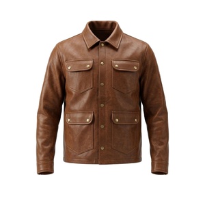 Premium Genuine <b>Leather</b> Winter Casual <b>Jackets</b> for <b>Men</b> Comfortable Durable <b>Men</b> <b>Leather</b> <b>Jacket</b> - Product Image 2