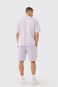 Street Wear Shorts y conjuntos de camisetas 100% algodón logotipo personalizado Oversized Boxy Twin Set para hombres - Product Image 5